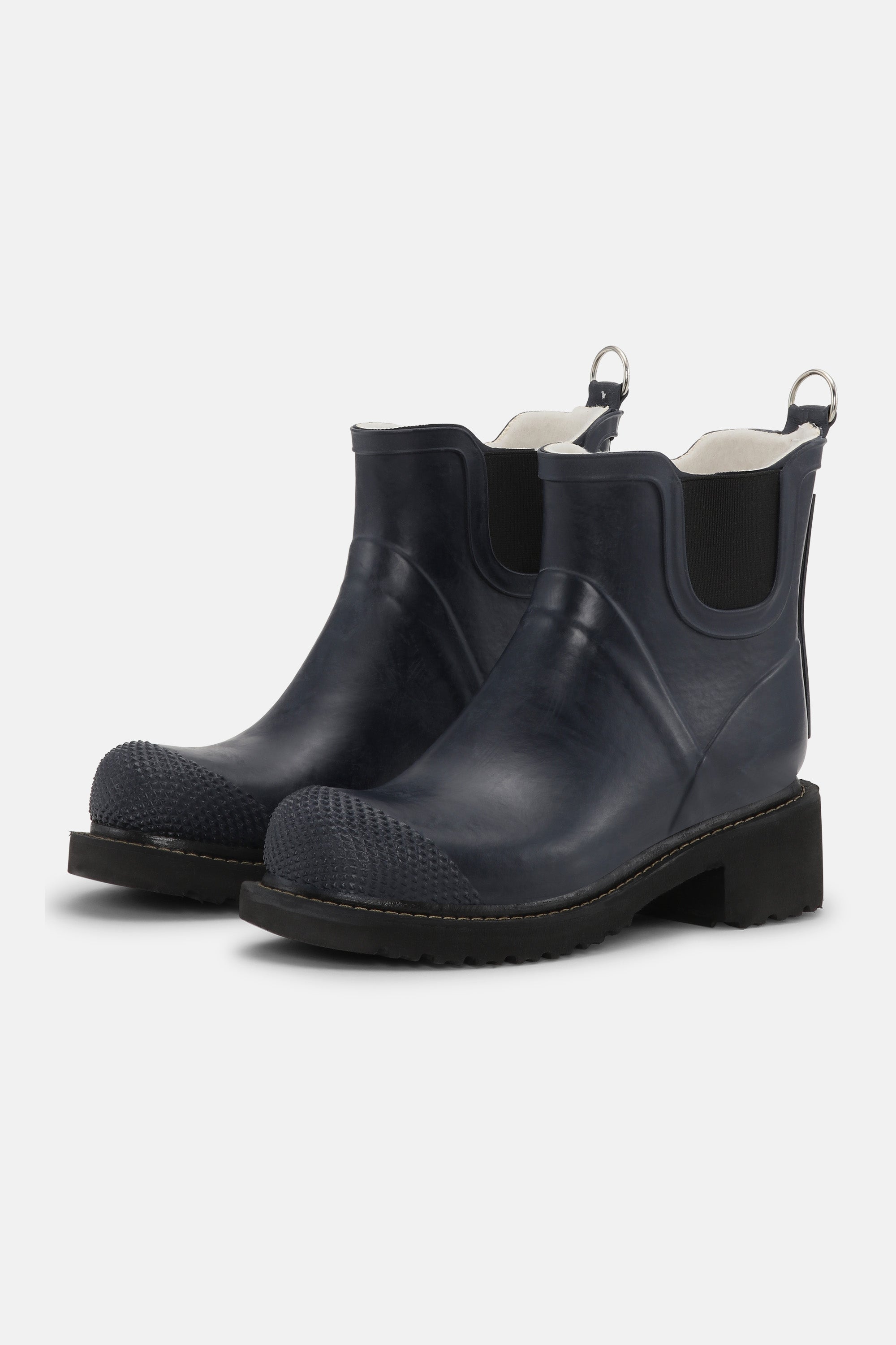 Ilse Jacobsen Hornbæk Footwear Short Rubber Boots With High Heel Rain boots 660 Dark Indigo
